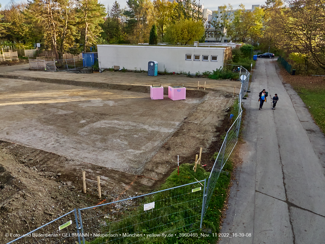 11.11.2022 - Baustelle an der Quiddestraße Haus für Kinder in Neuperlach